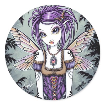 "Addison" Misty Dragonfly Fairy Stickers by mykajelina