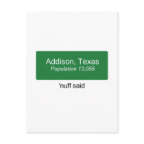 Addison 'Nuff Said Postcards