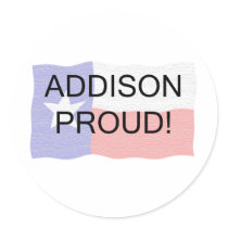 Addison Proud Round Sticker