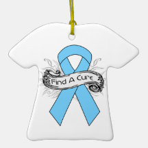 Addison’s Disease Find A Cure Ribbon Christmas Ornaments