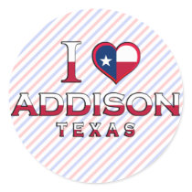 Addison, Texas Round Sticker
