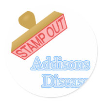 Addisons Disease Round Sticker