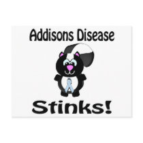 Addisons Disease Stinks Skunk Awareness Design Post Card