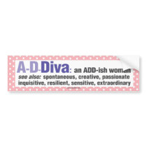 ADDiva bumper sticker - peach bumper stickers