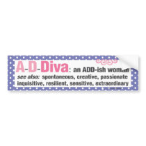 ADDiva bumper sticker - purple bumper stickers