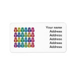 Address Label - Cute Rainbow Matryoshka Owl
