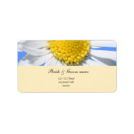 address label, daisy fflower