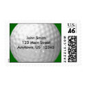 Address Label Golf Ball Postage Stamps stamp