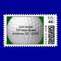 Address Label Golf Ball Postage Stamps