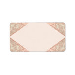 address label pink damask