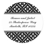 Address Label with Lotus Square Pattern stickers