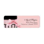 Address Labels - Baby Shower French Bow and Dots label
