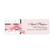 Address Labels - Baby Shower French Bow and Dots label