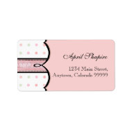 Address Labels - Baby Shower French Bow and Dots label
