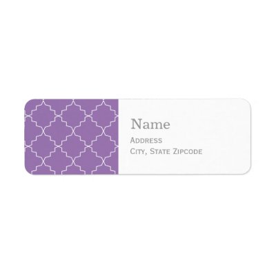 Address Labels  |  Purple