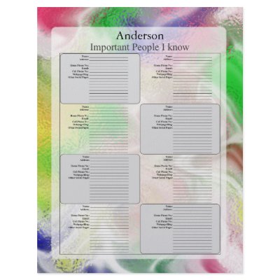 Address Page, Fuzzy Colors Design Letterhead Template by Lynnes_creations