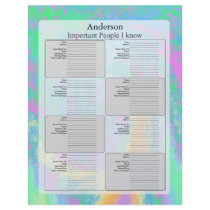 Address Page, Pastel Design Letterhead Design