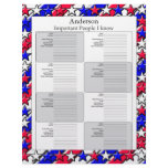 Address Page - Red, White, and Blue Letterhead Design