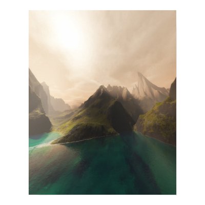 Adecasia Mountains Poster by Orbitol