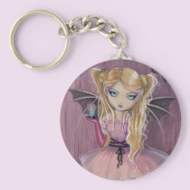 Adeline in Pink Gothic Vampire Fairy Magnet keychains