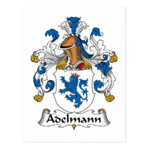 Adelmann Family Crest Postcard