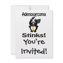 Adenosarcoma Stinks Skunk Awareness Design Invites