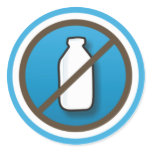 Adesivo: Símbolo Sem Leite Round Sticker