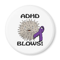 ADHD Blows Awareness Design Refrigerator Magnets
