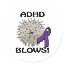 ADHD Blows Awareness Design stickers