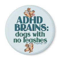 ADHD BRAINS REFRIGERATOR MAGNET
