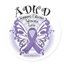 ADHD Butterfly 3 stickers
