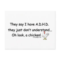 ADHD Chicken Post Card