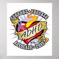 ADHD Classic Heart Posters