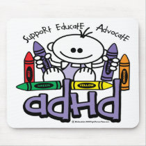 ADHD CRAYONS mousepads by fightcancertees ADHD CRAYONS mousepads
