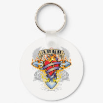 ADHD Cross & Heart keychains by fightcancertees ADHD Cross & Heart keychains