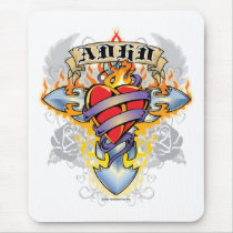 ADHD Cross & Heart mousepads by fightcancertees ADHD Cross & Heart mousepads