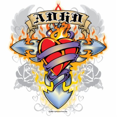 ADHD Cross & Heart Photo Cut Out by fightcancertees