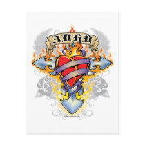 ADHD Cross & Heart postcards by fightcancertees ADHD Cross & Heart postcards