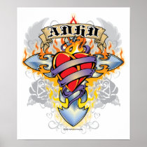 ADHD Cross & Heart Poster
