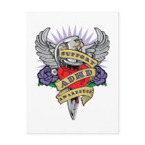 ADHD Dagger postcards by fightcancertees ADHD Dagger postcards