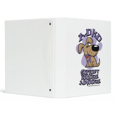 ADHD Dog Vinyl Binders by fightcancertees