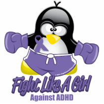 ADHD Fighting Penguin Acrylic Cut Out