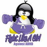 ADHD Fighting Penguin Acrylic Cut Out