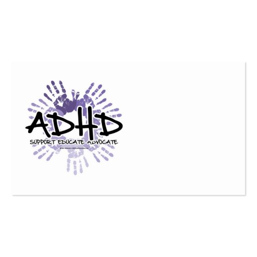 ADHD Handprint Business Cards (front side)