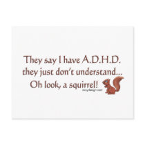 ADHD Humor postcards