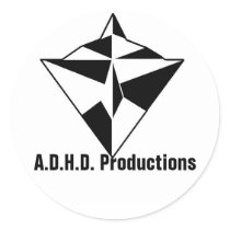 adhd logo sticker sheet