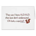 ADHD Squirrel Humor Greeting Card