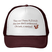 ADHD Squirrel Humor Mesh Hat