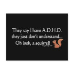 ADHD Squirrel Postcards