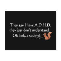 ADHD Squirrel Postcards